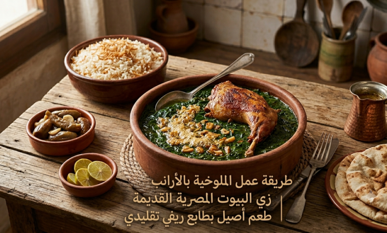 طريقة عمل الملوخية بالأرانب زي البيوت المصرية القديمة | طعم أصيل بطابع ريفي تقليدي