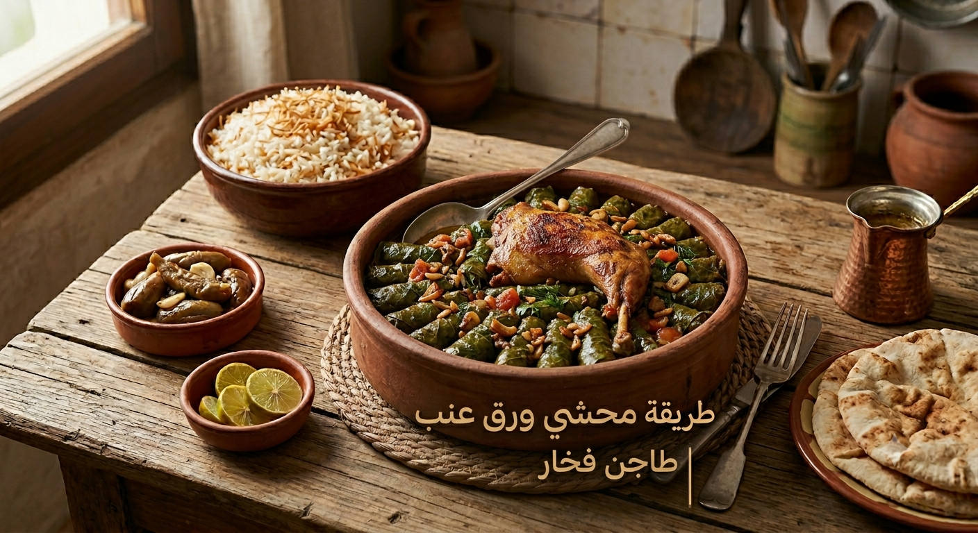 محشي ورق عنب بالطريقة المصرية الأصلية | طعم تقليدي لا يُقاوم