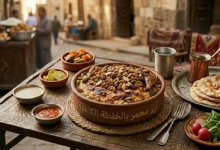 مكونات الأرز المعمر بالخلطة الكاملة