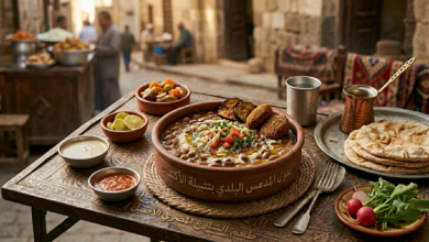 طريقة تقديم الفول المدمس البلدي