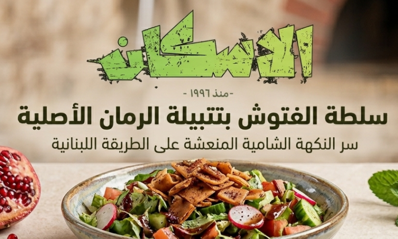 سلطة الفتوش بتتبيلة الرمان الأصلية | سر النكهة الشامية المنعشة على الطريقة اللبنانية