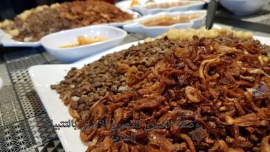وصفة الكشري المصري الأصلي بالتتبيلة السرية